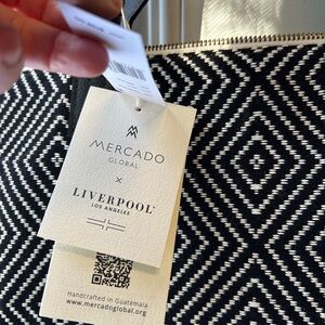 Liverpool Black and White Geometric Tote